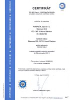 Certificate ČSN EN 1090-2